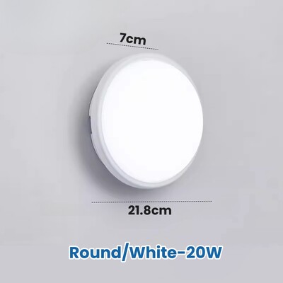 Ovaalne/ruudukujuline niiskuskindel LED-seinalamp 15W/20W pinnale paigaldatav vannitoalamp veekindel rõdu aia väli-laevalgustid