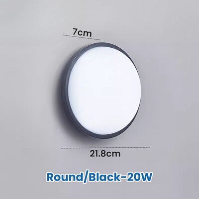 Ovaalne/ruudukujuline niiskuskindel LED-seinalamp 15W/20W pinnale paigaldatav vannitoalamp veekindel rõdu aia väli-laevalgustid