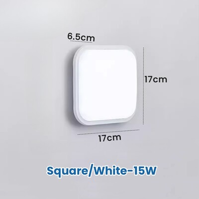 Ovaalne/ruudukujuline niiskuskindel LED-seinalamp 15W/20W pinnale paigaldatav vannitoalamp veekindel rõdu aia väli-laevalgustid