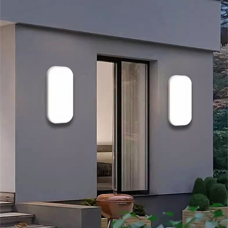 Ovaalne/ruudukujuline niiskuskindel LED-seinalamp 15W/20W pinnale paigaldatav vannitoalamp veekindel rõdu aia väli-laevalgustid