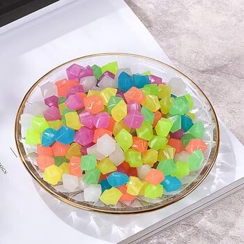 100g 3-5mm Glowing Rocks Luminous Stomes Glowing Rocks for Gem Pebbles Εξωτερικές διακοσμήσεις κήπου Powered by Light or Solar