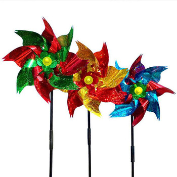 Bird Repeller Pinwheels Reflective Sparkly Bird Deterrent Windmill Protect Garde