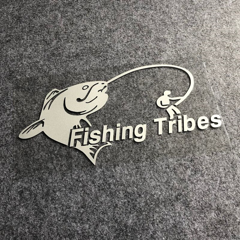 Horgászat horgászládával horgász horgász Törzs Angol autódísz matricák Személyiség kreatív fényvisszaverő vízálló autó sti