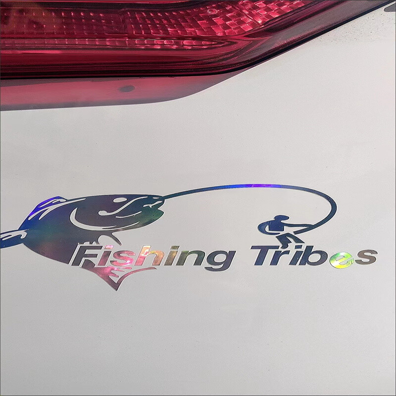 Horgászat horgászládával horgász horgász Törzs Angol autódísz matricák Személyiség kreatív fényvisszaverő vízálló autó sti