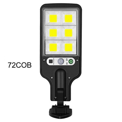 AmmToo 72COB Saulės energija lauko LED kiemo sieninė lempa Žmogaus kūno indukcinė sodo terasa Garažo durų gatvės lempa 616B