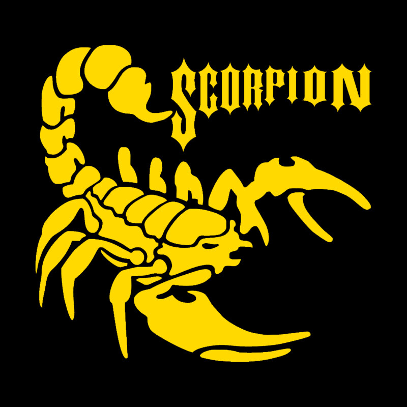 CS-1311#15*14,2cm Scorpion vicces vízálló autómatrica vinil matrica fehér/fekete autós autómatricák stílusához