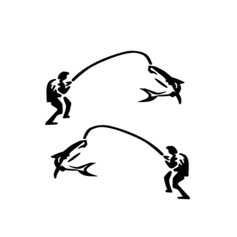 Visszapillantó tükör Visszapillantó tükör Autómatricák Személyre szabott kreatív autómatricák Horgász horgászat fényvisszaverő huzat karcok dekoráció