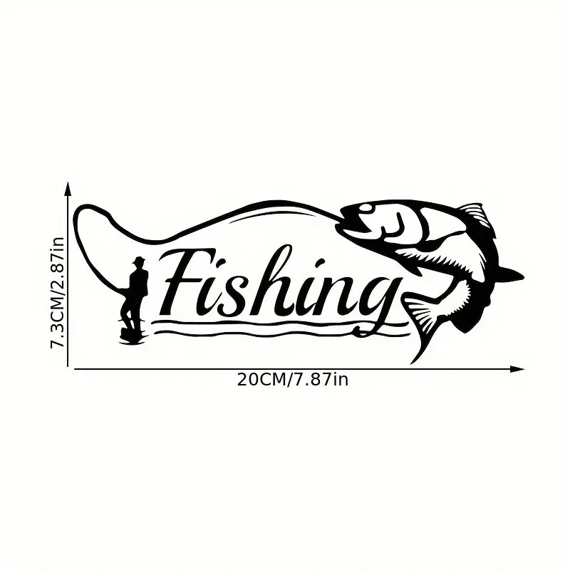 Vicces Fishing Hunter Decor autómodell matrica autó ablak lökhárító kontúr matrica