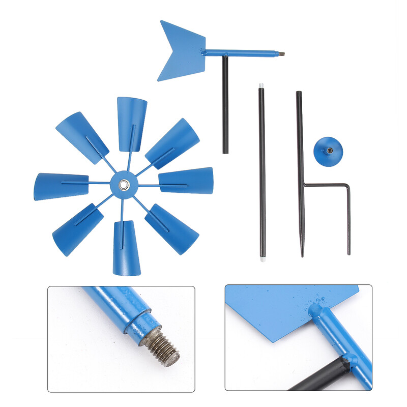 Besisukantis vėjo malūnas lauko papuošalai Stilingas suktukas Skulptūrų kiemas Geležinis vaiko dekoravimas