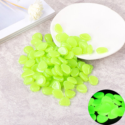 100db Kerti dekor világító kövek világítanak a sötétben kertben kavicsok világítanak sziklák kültéri akvárium dekoráció akvárium kiegészítők