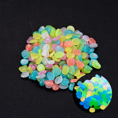 100db Kerti dekor világító kövek világítanak a sötétben kertben kavicsok világítanak sziklák kültéri akvárium dekoráció akvárium kiegészítők