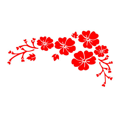 LYKX Fashion Flower Blossom Auto uzlīmes Automobiļi Motocikli Eksterjera Aksesuāri Vinila uzlīmes priekš Bmw Audi Ford Nissan