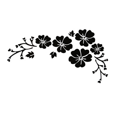 LYKX Fashion Flower Blossom Auto uzlīmes Automobiļi Motocikli Eksterjera Aksesuāri Vinila uzlīmes priekš Bmw Audi Ford Nissan