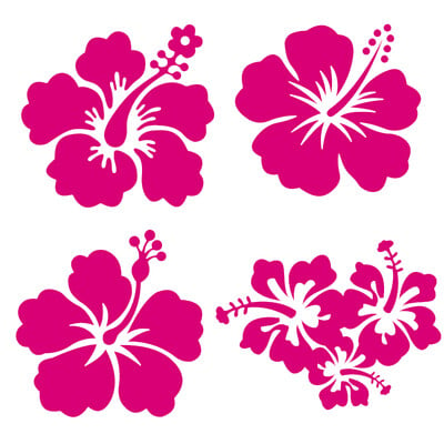 S52508# Hibiscus Flower Decal 4 Pack Mama Bear Arrow automobilio lipdukas vandeniui atsparus vinilo lipdukas Automobilių priedai