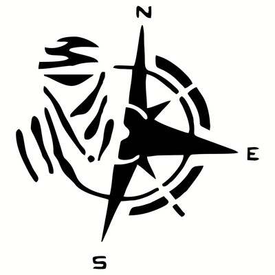 12*13 cm-es szép autómatrica Kreatív tervezés Személyiség Divat Iránytű Dekorációs Kiegészítők Vízálló burkolat Karcmatrica