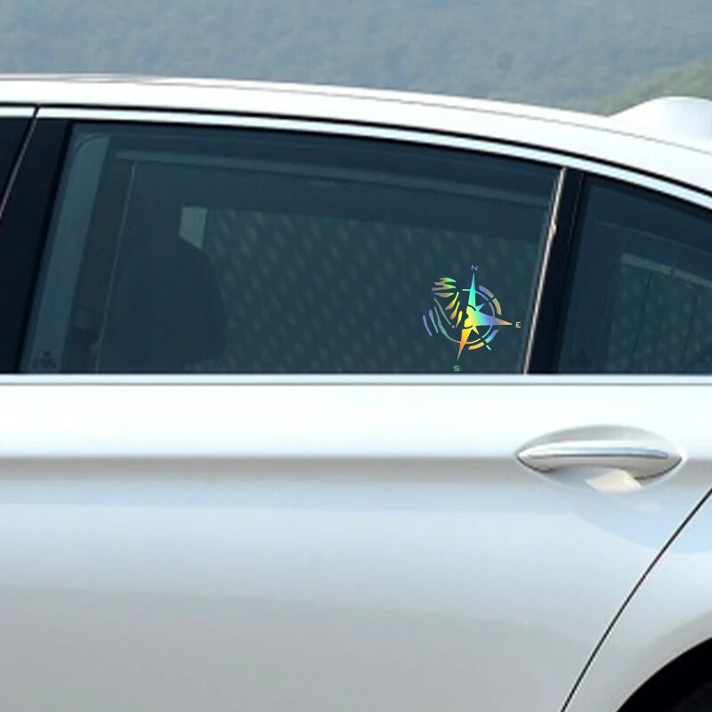 12*13 cm-es szép autómatrica Kreatív tervezés Személyiség Divat Iránytű Dekorációs Kiegészítők Vízálló burkolat Karcmatrica