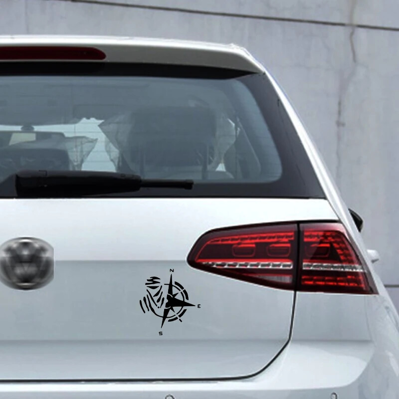 12*13 cm-es szép autómatrica Kreatív tervezés Személyiség Divat Iránytű Dekorációs Kiegészítők Vízálló burkolat Karcmatrica