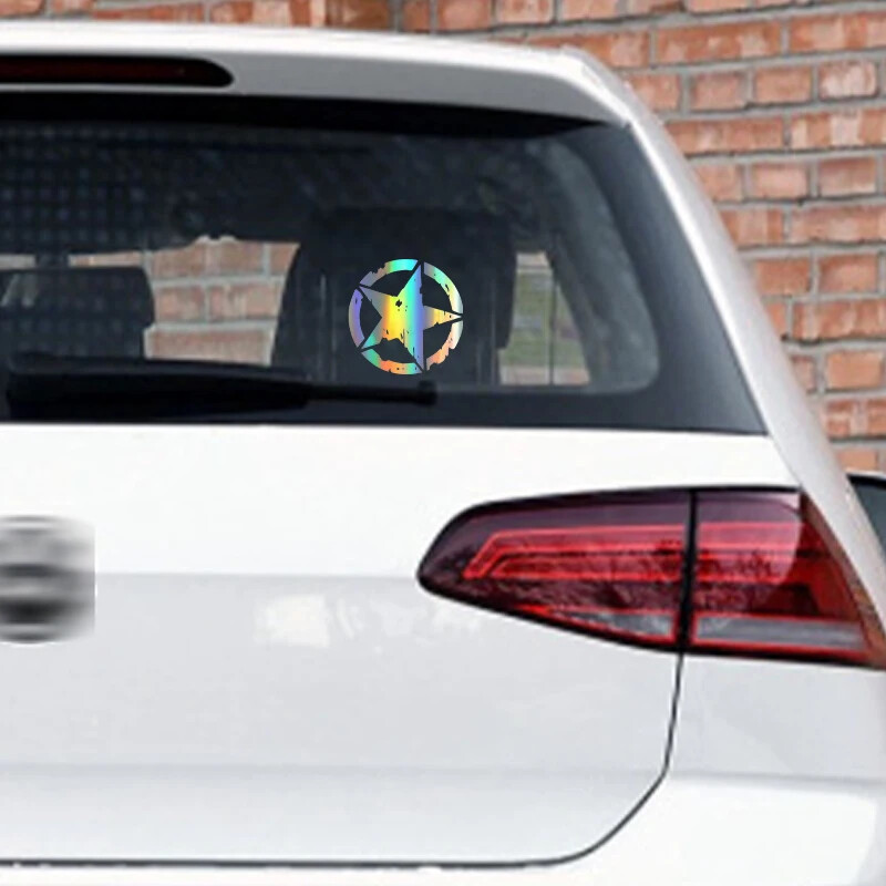 12 x 12 cm-es, gyönyörű és szép autómatricák 3 színű csillaggrafikus motorkerékpár-matricák Vinyl autóstílusú