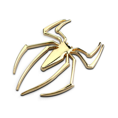 Autómatricák fém 3D pók autó logója arany/ezüst autóstílus kiegészítők fém matrica króm pók jelvény embléma