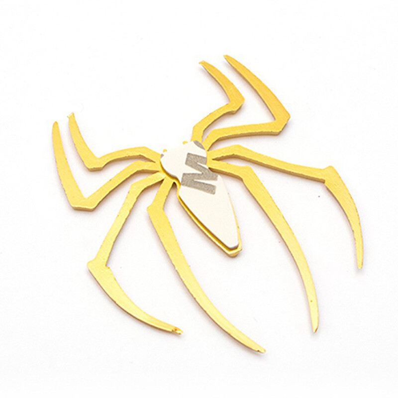 Autómatricák fém 3D pók autó logója arany/ezüst autóstílus kiegészítők fém matrica króm pók jelvény embléma