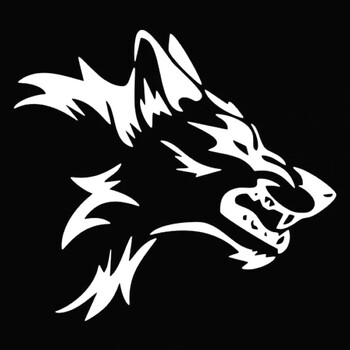 LYKX Fashion Beast Wolf Head Decals Състезателна кола Стилни стикери за каросерия на автомобила Капак Винилова стикер