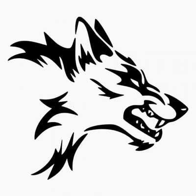 LYKX Fashion Beast Wolf Head Decals Състезателна кола Стилни стикери за каросерия на автомобила Капак Винилова стикер