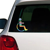 PVC mozgáskorlátozott fedélzeti autós tolószék felirat matrica szélvédő ablak vízálló és karcálló matricák stílus dekoráció