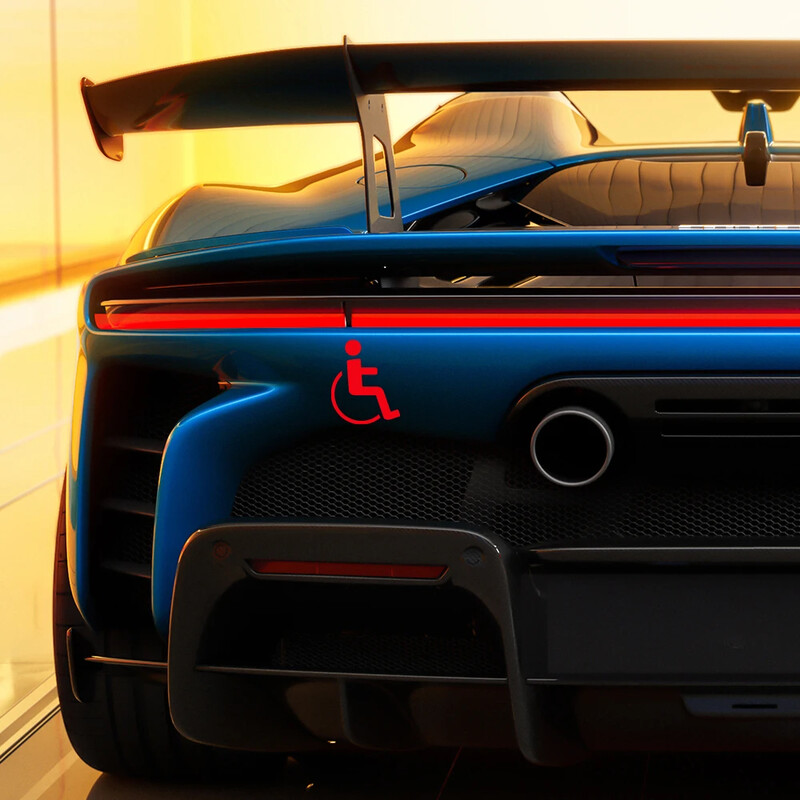 PVC mozgáskorlátozott fedélzeti autós tolószék felirat matrica szélvédő ablak vízálló és karcálló matricák stílus dekoráció