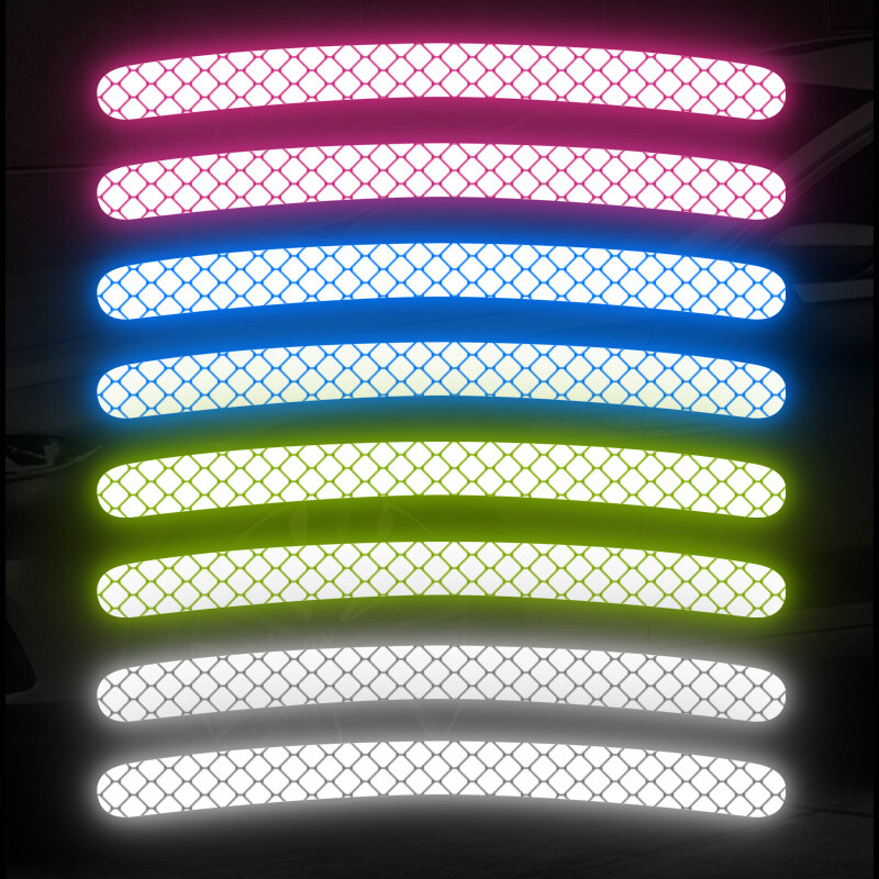 20db autókerékagy fényvisszaverő matrica gumiabroncs felni fényvisszaverő csíkok éjszakai vezetéshez autós kerékpár motorkerékpár kerék matrica