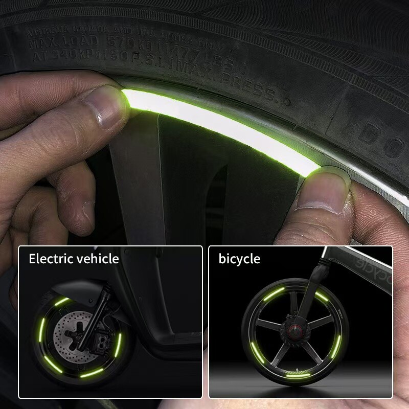 20db autókerékagy fényvisszaverő matrica gumiabroncs felni fényvisszaverő csíkok éjszakai vezetéshez autós kerékpár motorkerékpár kerék matrica