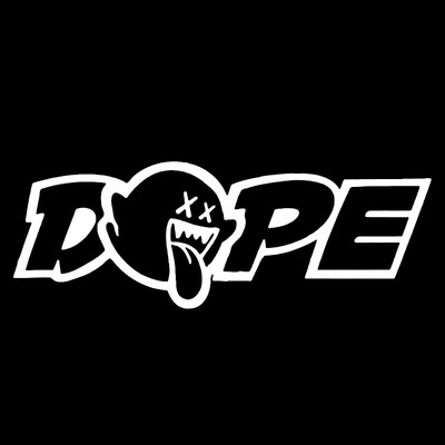 31809# 20x7 CM pašlīmējoša vinila uzlīme Dope Ghost automašīnu uzlīmēm, ūdensizturīgiem auto dekoriem uz bufera aizmugurējā loga klēpjdatora