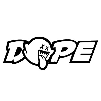 31809# 20x7 CM pašlīmējoša vinila uzlīme Dope Ghost automašīnu uzlīmēm, ūdensizturīgiem auto dekoriem uz bufera aizmugurējā loga klēpjdatora