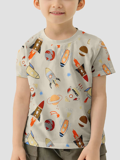 Astronaut Tops Trumpomis rankovėmis Vaikiški marškinėliai Vaikiški marškinėliai Drabužiai Vaikiški Berniukai Vaikiški Drabužiai Vasariniai Drabužiai Vaikiški Drabužiai Berniukai