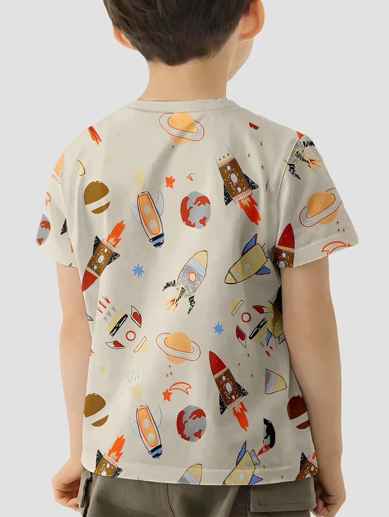 Astronaut Tops Trumpomis rankovėmis Vaikiški marškinėliai Vaikiški marškinėliai Drabužiai Vaikiški Berniukai Vaikiški Drabužiai Vasariniai Drabužiai Vaikiški Drabužiai Berniukai