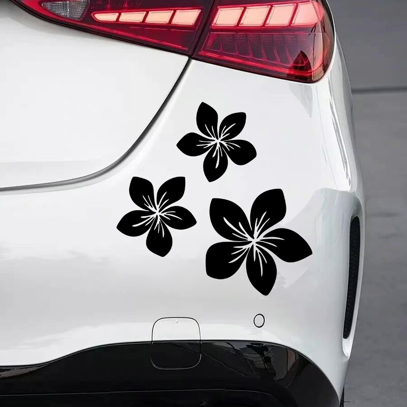 3 kom raznih boja Lijepa cvjetna grafika Auto naljepnice za poklopac stražnjeg prozora Ogrebotine na braniku automobila Naljepnica s cvijetom kacige