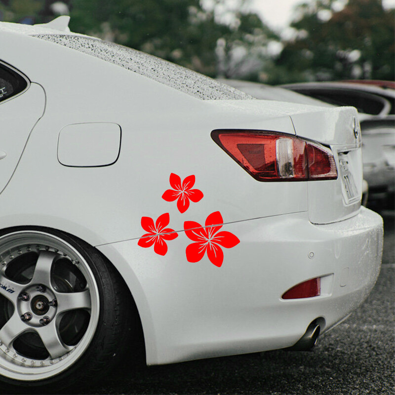 3 kom raznih boja Lijepa cvjetna grafika Auto naljepnice za poklopac stražnjeg prozora Ogrebotine na braniku automobila Naljepnica s cvijetom kacige