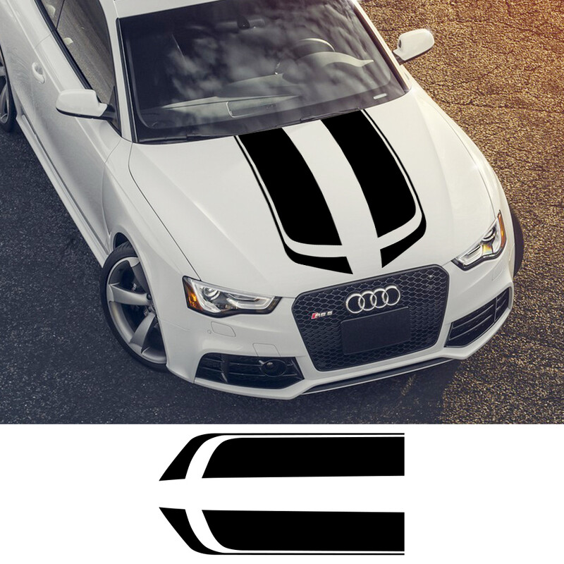 Autóháztető matricák Stílusos csíkos vinil grafikai matricák Audi BMW Honda Nissan Kia Fiat VW Ford Auto Tuning tartozékokhoz