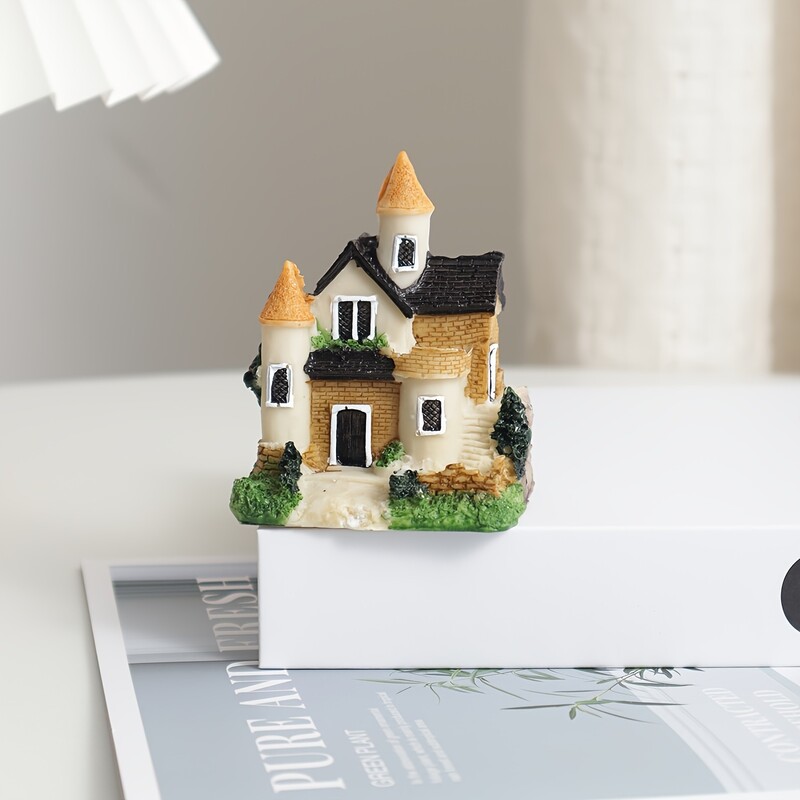 4db-Mese kerti kabin, műgyanta kabin, pázsit udvari művészeti dekoráció, otthoni ajándékok