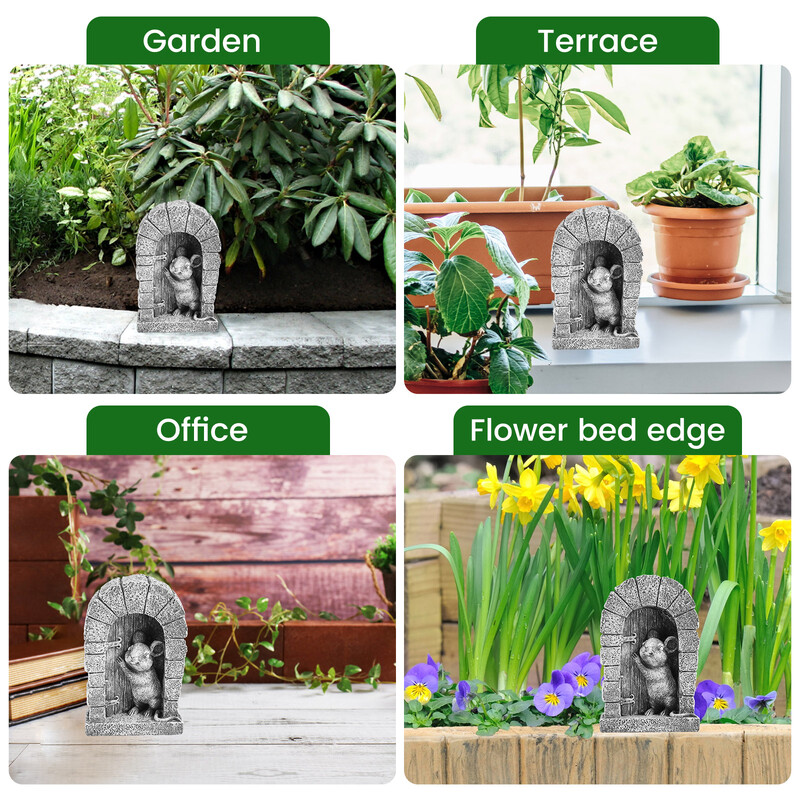 Kerti egér szobrok dekoráció gyanta dinoszaurusz hegymászó ablak udvar időjárásálló szobor kreatív aranyos dísz a szabadban