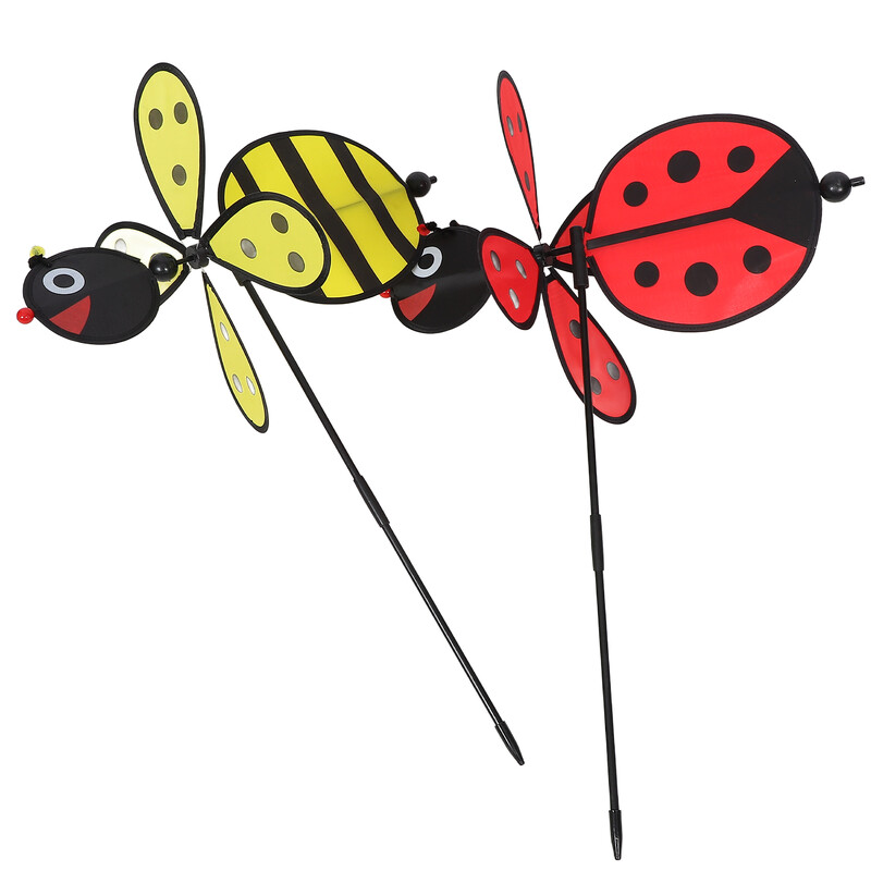 2 vnt. gyvūnų vėjo malūnėlis, vaikiški audiniai, žaislai Populiarus žaislas Kūrybinis bičių plastikinis žaislas vaikams Rafinuotas amatas