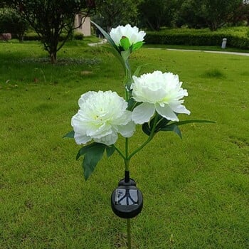 Solar Peony Flower Lights Σπίτι LED Διακόσμηση Φωτιστικό τοπίου Αδιάβροχο εξωτερικό για την αυλή Κήπος Βεράντα γκαζόν Backyard Decor Lighti