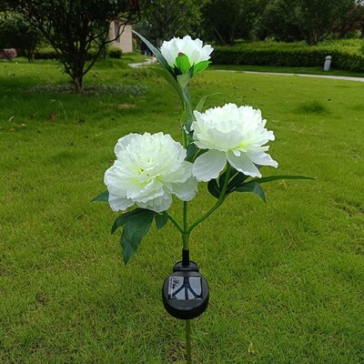Saules peoniju ziedu gaismas mājas LED dekorēšana ainavu lampa ūdensizturīga āra pagalma dārzam lievenis zāliena pagalma dekors Lighti