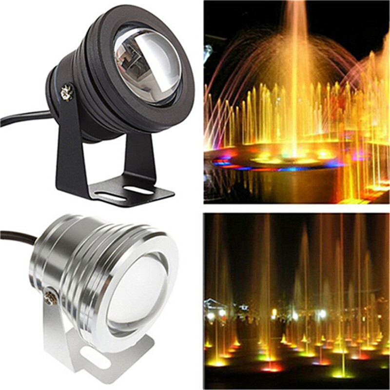 10W RGB LED tó medence Lámpa Vízálló IP67 12V 24V LED RGB Víz alatti Fény Szökőkút világítás 16 szín + 24 gombos IR távirányító