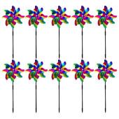 2/10 gab. Putnu biedējošs vēja griezējs, praktisks 8 lapas, DIY putnu atbaidīšanas vējdzirnavas, radošs āra dārza zāliena pagalma noformējums