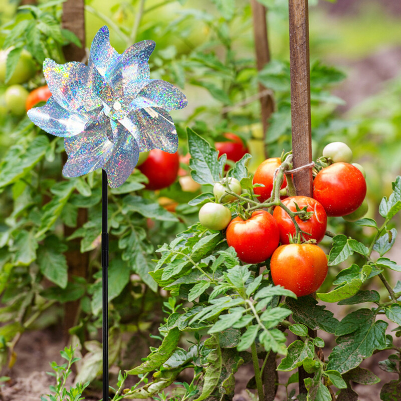 2/10 gab. Putnu biedējošs vēja griezējs, praktisks 8 lapas, DIY putnu atbaidīšanas vējdzirnavas, radošs āra dārza zāliena pagalma noformējums