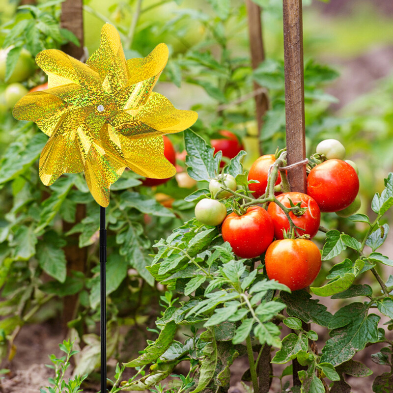 2/10 gab. Putnu biedējošs vēja griezējs, praktisks 8 lapas, DIY putnu atbaidīšanas vējdzirnavas, radošs āra dārza zāliena pagalma noformējums