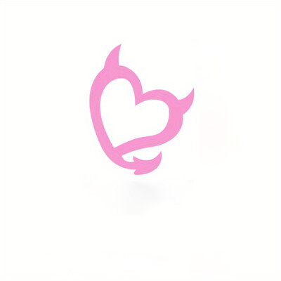 Devil Heart minimālisma mākslas vinila uzlīmes karsti rozā pievilcīgas uzlīmes meitenēm automašīnu logu dekorēšanai, ūdensizturīgas uzlīmes klēpjdatora dekoram