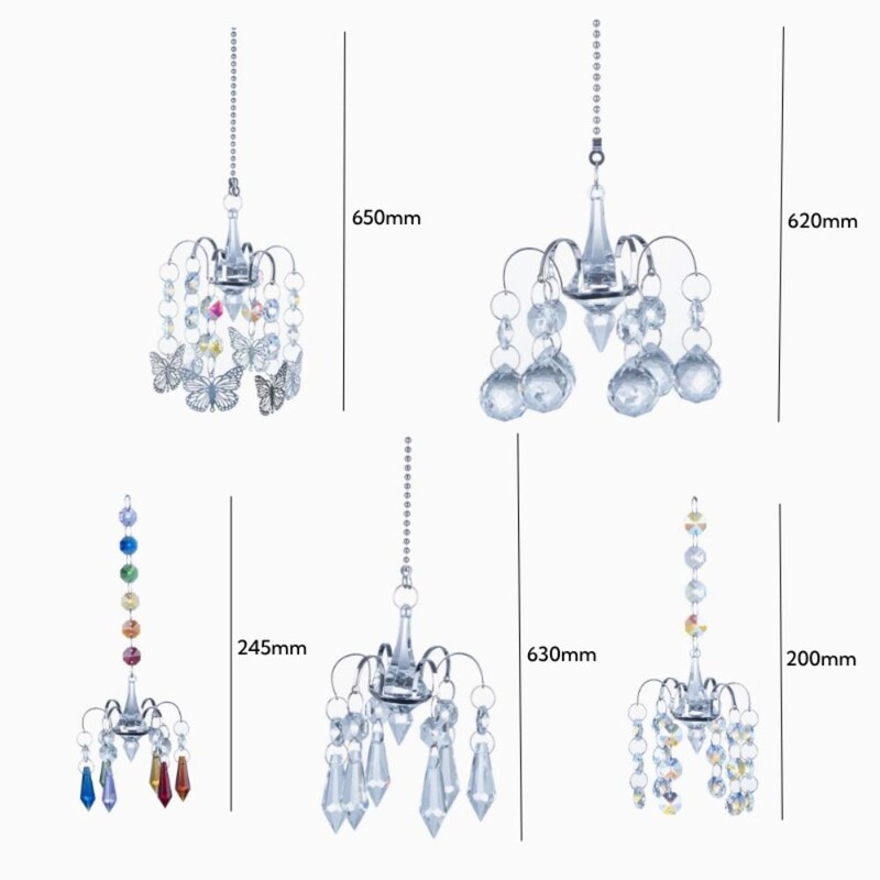 Kristalni privjesak Hvatač kristala Ukras za nakit Vanjski zvončić u obliku lustera Viseći dugin hvatač sunca Vanjski