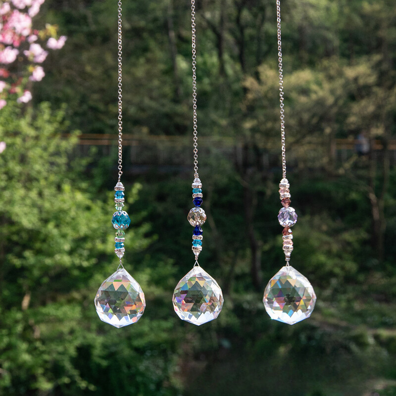 Sun Catcher Διακόσμηση πολυελαίου από κρύσταλλο από βιτρό κρεμαστό κρεμαστό κόσμημα φωτός Catcher αντανακλαστική διακόσμηση αυλής κήπου σπιτιού