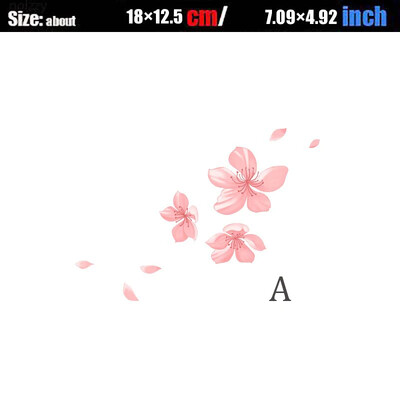 Rózsaszín cseresznyevirágos design autó vinil matrica, szerelem design matrica, ablakokhoz és lökhárítókhoz 40cm PVC